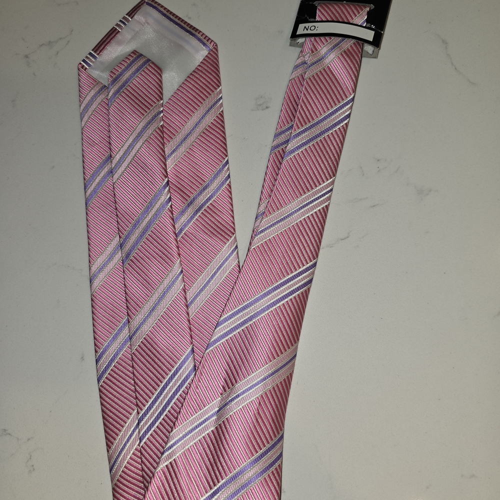 Classic Pink and Purple Striped Men's Tie